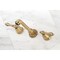 Kingston Brass Roman Tub Faucet, Antique Brass, Wall Mount KS7023AL - alternate 2